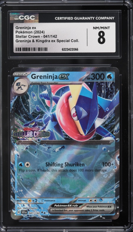 2024 Pokemon Scarlet & Violet Stellar Crown Special Collection Greninja Ex #41 CGC 8 NM-MT