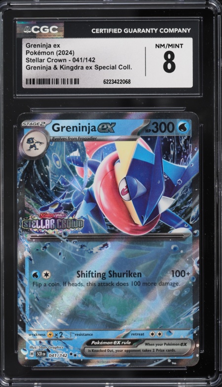 2024 Pokemon Scarlet & Violet Stellar Crown Special Collection Greninja Ex #41 CGC 8 NM-MT