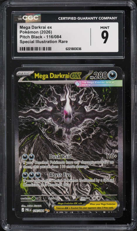 2026 Pokemon Mega Evolution Pitch Black SIR Mega Darkrai Ex #116 CGC 9 MINT