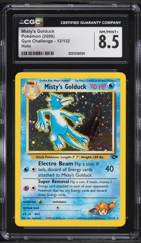 2000 Pokemon Gym Challenge Holo Misty's Golduck #12 CGC 8.5 NM-MT+