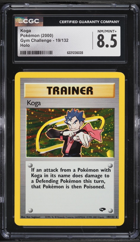 2000 Pokemon Gym Challenge Holo Koga #19 CGC 8.5 NM-MT+
