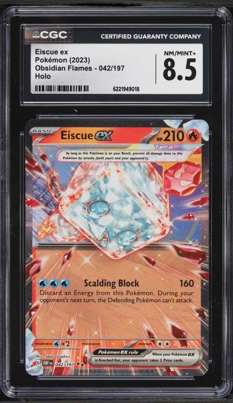 2023 Pokemon SV Obsidian Flames Eiscue ex #042/197 CGC 8.5 NM-MT+