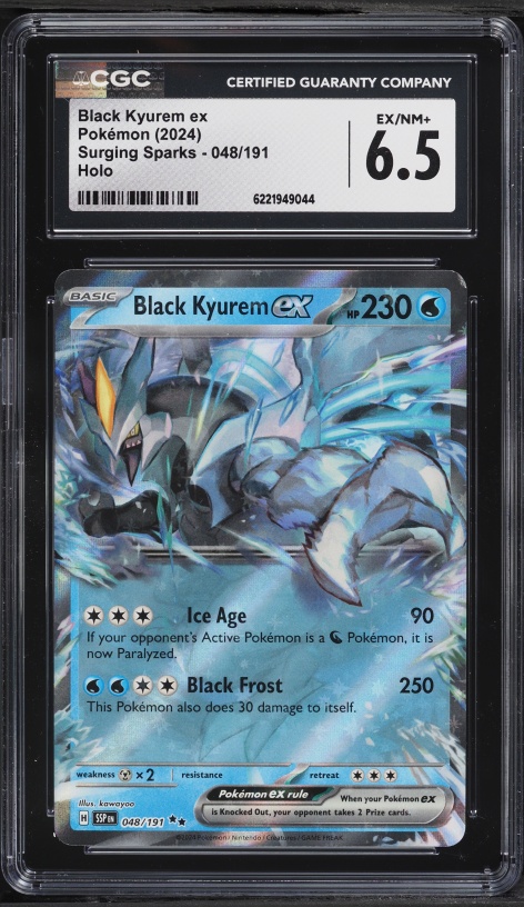 2024 Pokemon Scarlet & Violet Surging Sparks Holo Black Kyurem Ex #48 CGC 6.5 EXMT+