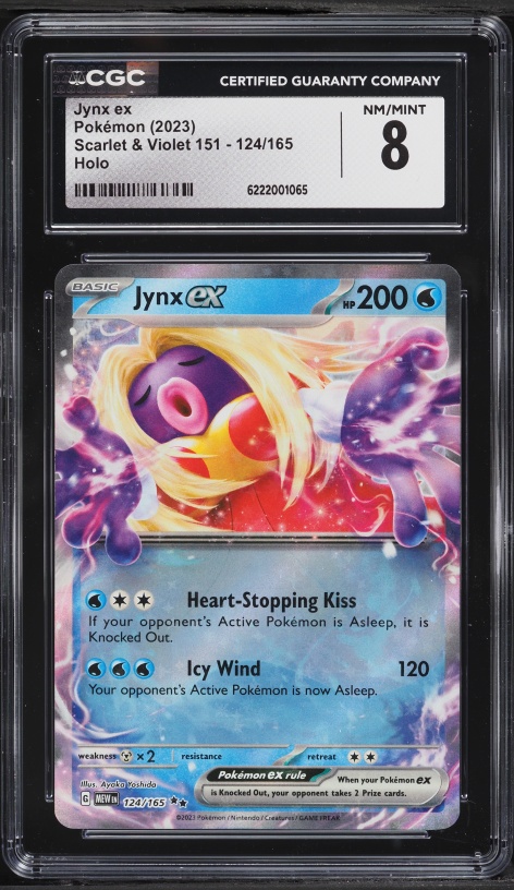 2023 Pokemon Scarlet & Violet 151 Holo Jynx EX #124 CGC 8 NM-MT