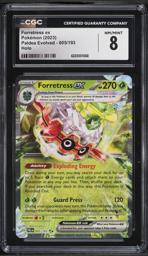2023 Pokemon Scarlet & Violet Paldea Evolved Holo Forretress Ex #5 CGC 8 NM-MT