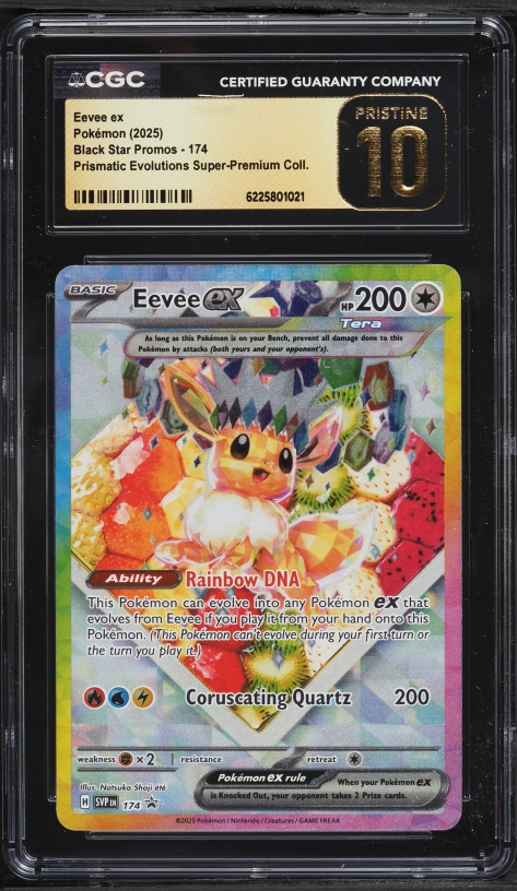 2025 Pokemon SV Promo Prismatic Evolutions Super Premium Full Art Eevee Ex #174 CGC 10 PRISTINE
