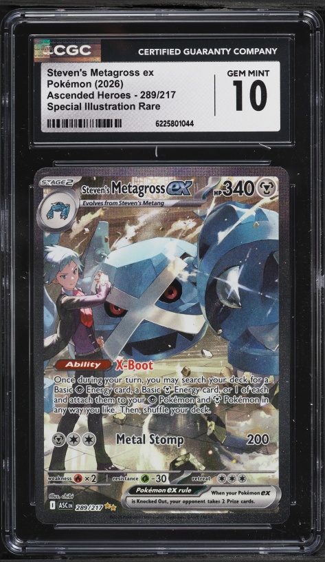 2026 Pokemon Mega Evolution Ascended Heroes SIR Steven's Metagross Ex #289 CGC 10 GEM MINT