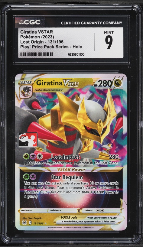 2023 Pokemon Lost Origin Play! Prize Pack Series Holo Giratina VSTAR #131 CGC 9 MINT