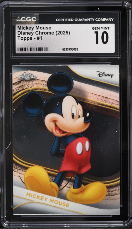 2025 Topps Chrome Disney Superfractor Mickey Mouse 1/1 #1 PSA 9