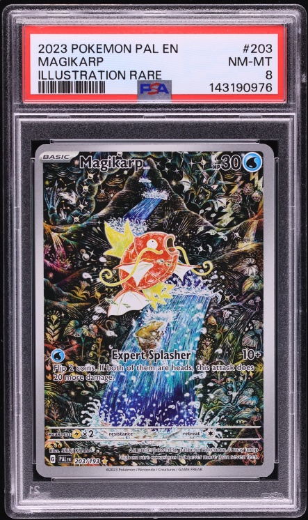 2023 Pokemon SV Paldea Evolved IR Magikarp #203/193 PSA 8 NM-MT