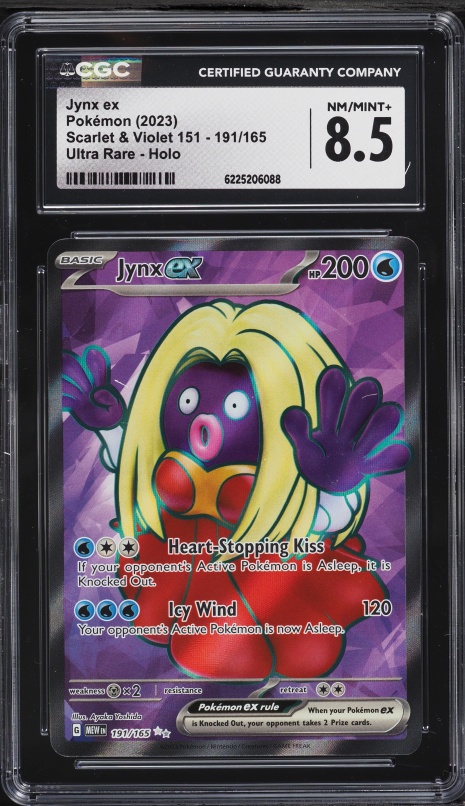 2023 Pokemon Scarlet & Violet 151 Full Art Jynx ex #191 CGC 8.5 NM-MT+