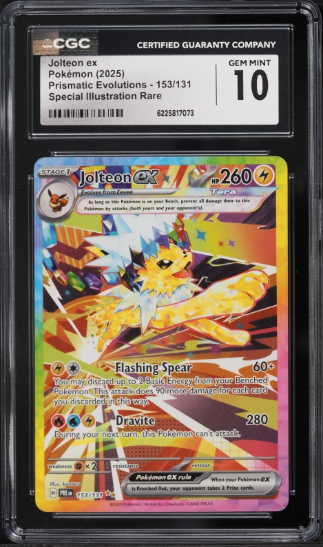 2025 Pokemon Scarlet & Violet Prismatic Evolutions SIR Jolteon Ex #153 CGC 10 GEM MINT