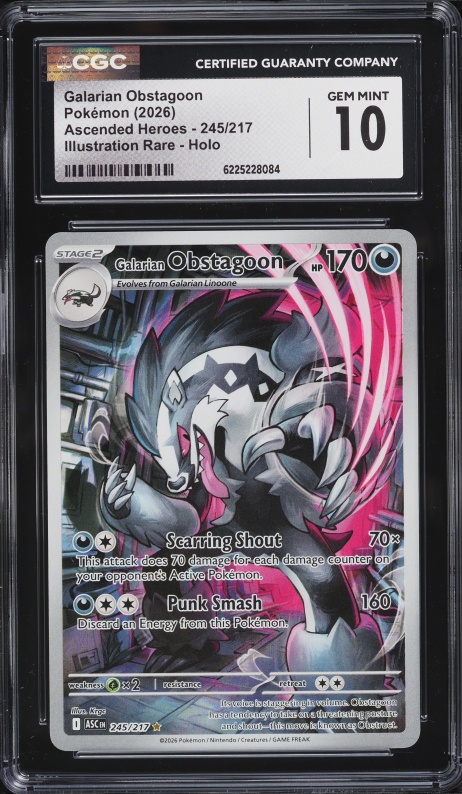2026 Pokemon Mega Evolution Ascended Heroes IR Galarian Obstagoon #245 CGC 10 GEM MINT