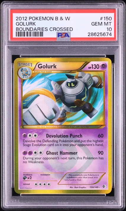 2012 Pokemon Black & White Boundaries Crossed Holo Golurk #150 PSA 10 GEM MINT