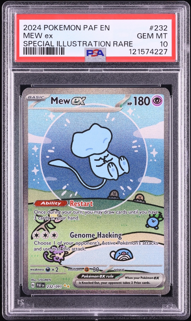 2024 Pokemon Scarlet & Violet Paldean Fates SIR Shiny Mew EX #232 PSA 10 GEM MINT