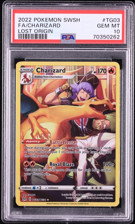 2022 Pokemon Sword & Shield Lost Origin Full Art Charizard #TG03