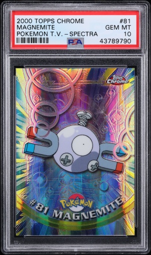 2000 Topps Chrome Pokemon Series 2 Spectra Magnemite #81 PSA 10 GEM MINT