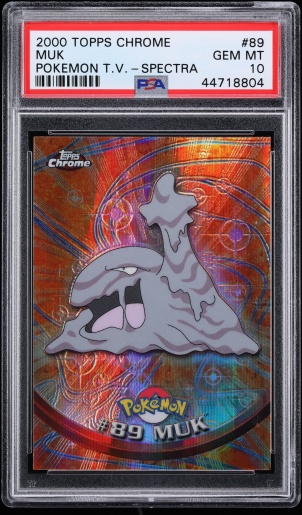 2000 Topps Chrome Pokemon TV Spectra Muk #89 PSA 10 GEM MINT