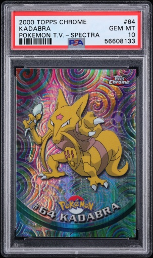 2000 Topps Chrome Pokemon TV Series 1 Spectra Kadabra #64 PSA 10 GEM MINT