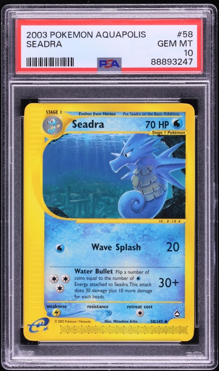 2003 Pokemon Aquapolis Seadra #58 PSA 10 GEM MINT