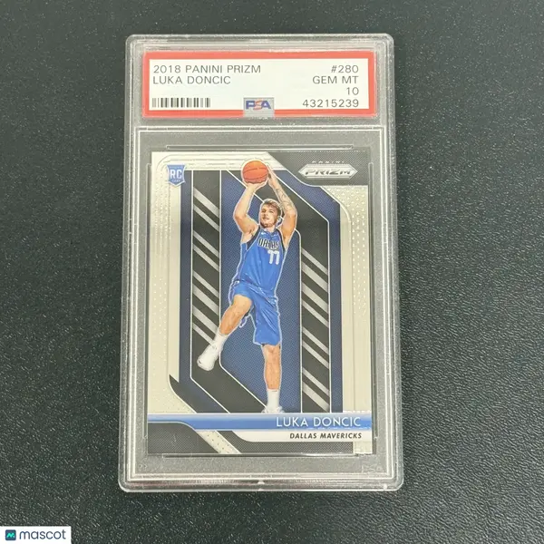 2018 Panini Prizm #280 Luka Doncic Signed Card PSA 10 Dallas Mavericks