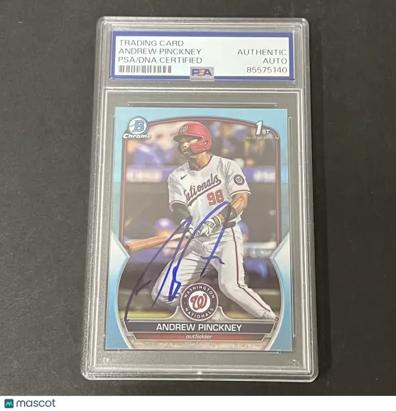 2023-24 Topps Chrome Sky Blue #BDC-40 Andrew Pinckney signed card PSA Auto Nats