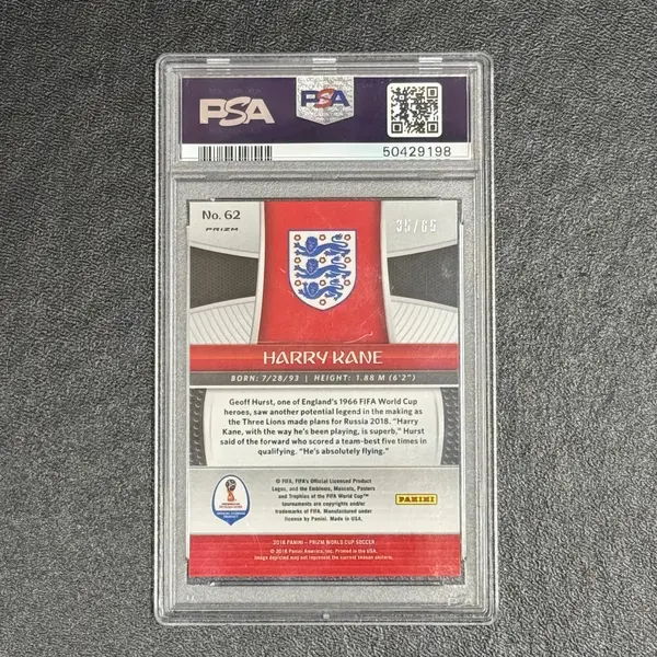 2018 Panini Prizm World Cup Orange#62 35/65 Harry Kane PSA 10