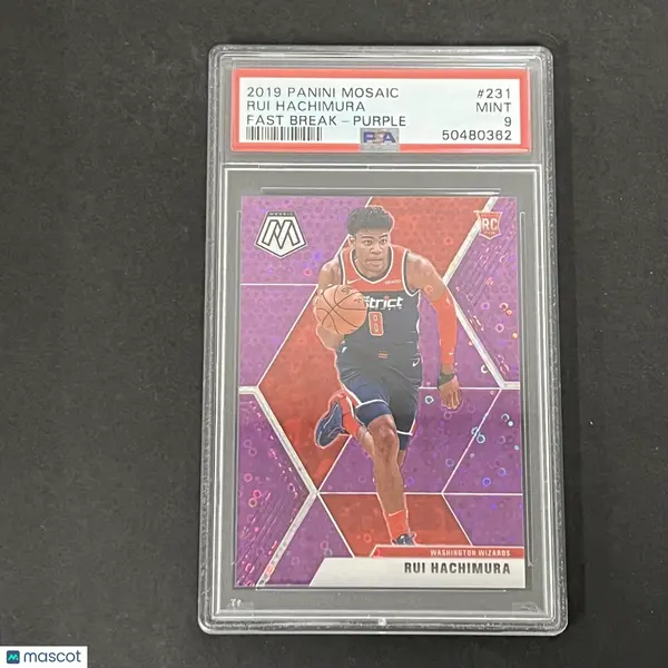 Rui Hachimura 2019 Panini Mosaic Fast Break Purple#231 PSA 9