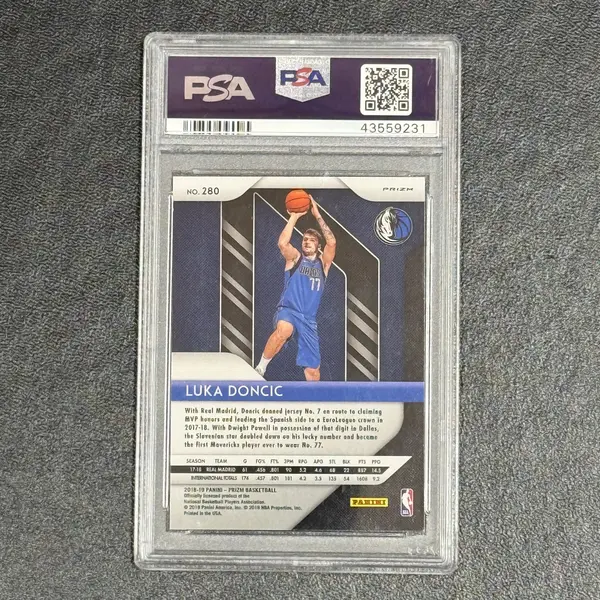 2018 Panini Prizm Silver#280 Luka Doncic PSA 10 Dallas Mavericks