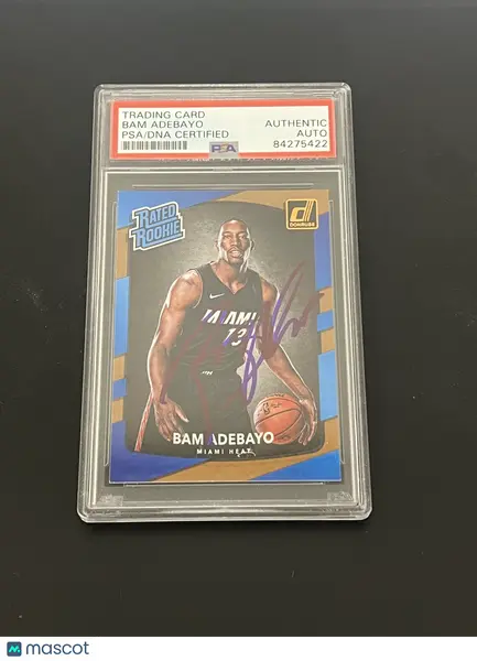 Bam Adebayo Panini Donruss #187 Signed Card Autographed on