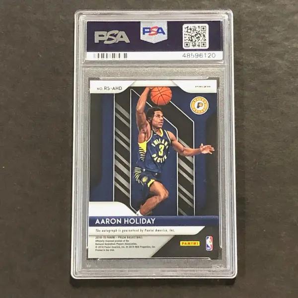 2018 Panini Prizm Aaron Holiday Rookie Signatures Choice Prizm # RSAHD PSA MINT 9
