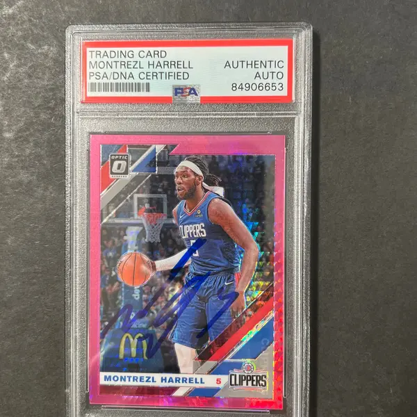 2019-20 Panini Donruss Optic #40 Montrezl Harrell Signed Card AUTO PSA Slabbed Clippers