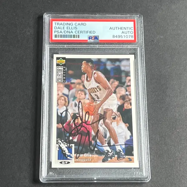 1994-95 Upper Deck #356 Dale Ellis Signed Card AUTO PSA Slabbed Nuggets