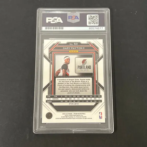 2022-23 Panini Prizm #50 Gary Payton II Red Ice Prizm signed card PSA Auto 10