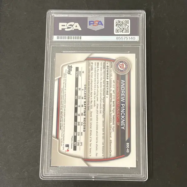 2023-24 Topps Chrome Sky Blue #BDC-40 Andrew Pinckney signed card PSA Auto Nats