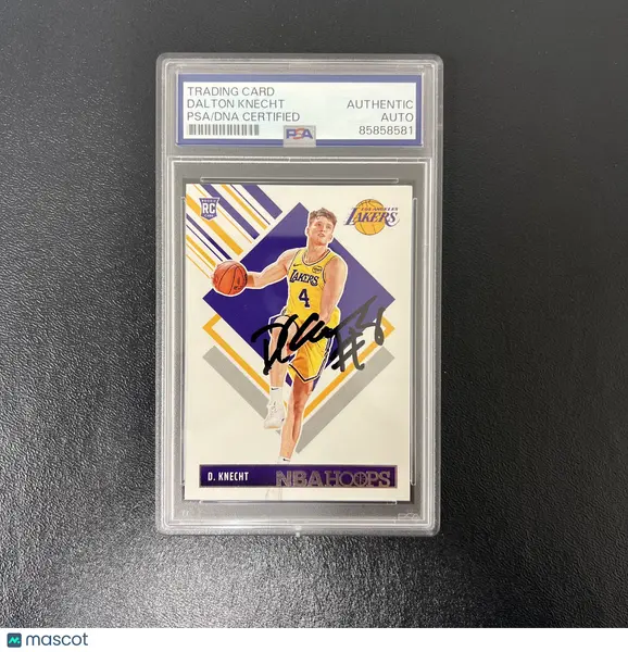 2024-25 Panini Hoops Basketball#294 Dalton Knecht Signed Card PSA LA Lakers