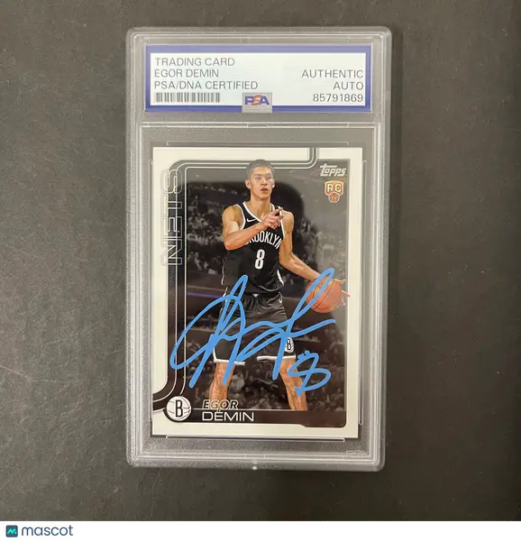 Egor Demin 2025 Topps Rookie Card#208 Signed Card PSA Autographed