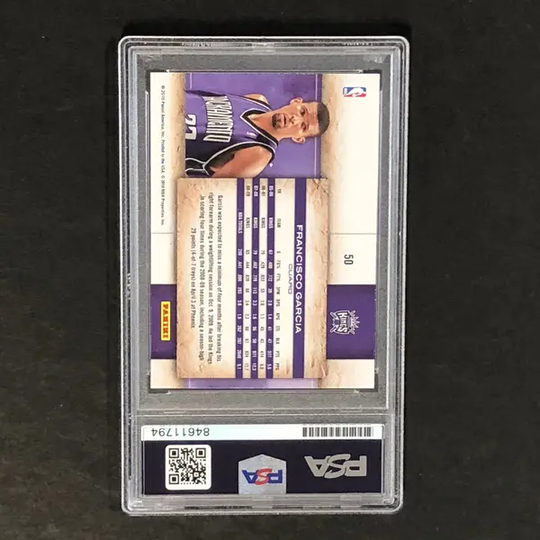 2009-10 Panini Studio #50 Francisco Garcia Signed Card AUTO 10 PSA/DNA Slabbed Kings