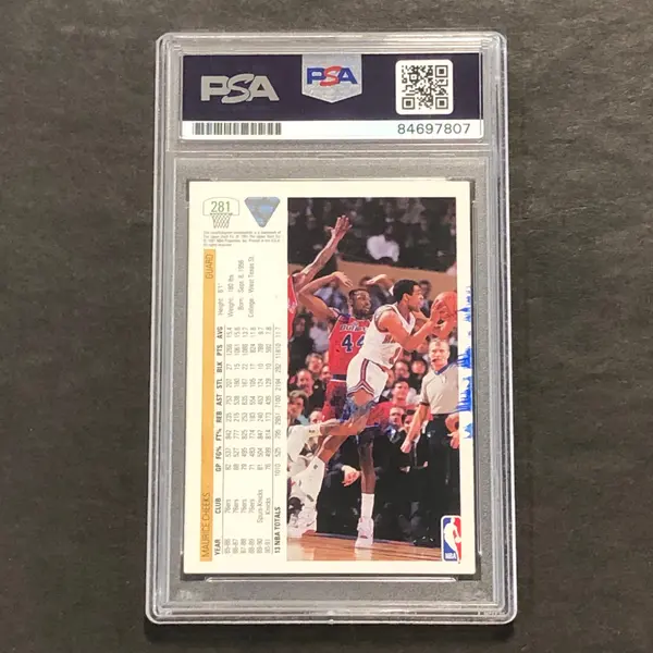 1991-92 Upper Deck #281 Maurice Cheeks Signed Card AUTO PSA Slabbed Knicks