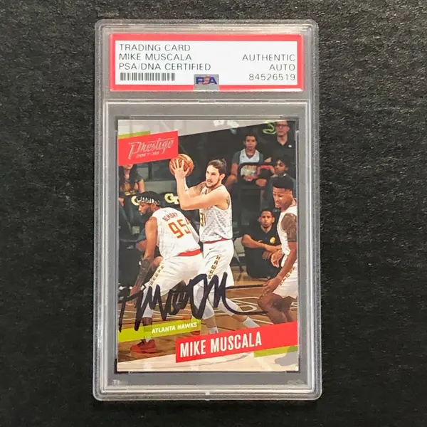2017-18 Panini Prestige #40 Mike Muscala Signed Card AUTO PSA Slabbed Hawks