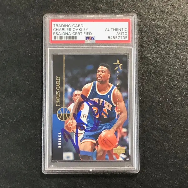 1995 Upper Deck All-Star Class #209 Charles Oakley Signed Card
