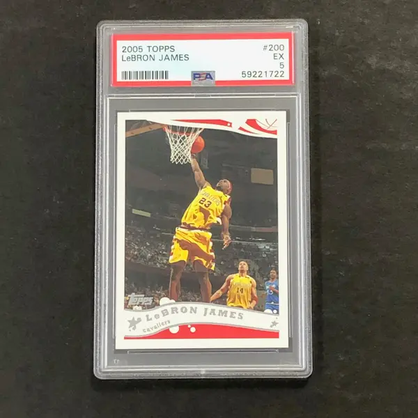 2005 Topps #200 Lebron James PSA 5 EX Cavaliers