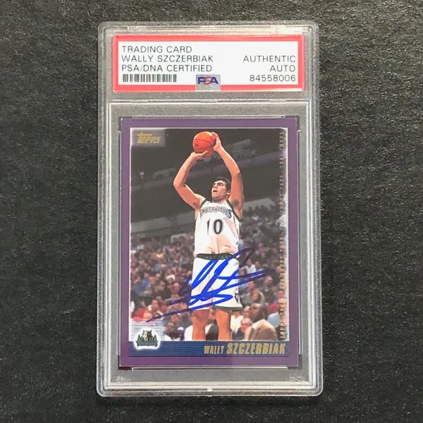 2000-01 Topps #62 Wally Szczerbiak Signed Card AUTO PSA Slabbed