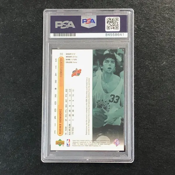 2001-02 Upper Deck #213 Vladimir Radmanovic Signed Card AUTO PSA Slabbed RC Sonics