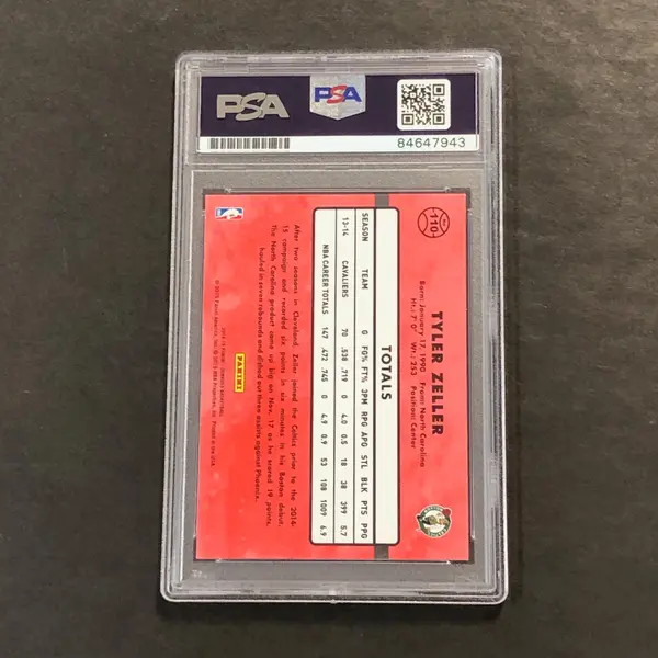 2014-15 Panini Donruss #110 Tyler Zeller Signed Card AUTO 10 PSA/DNA Slabbed Celtics