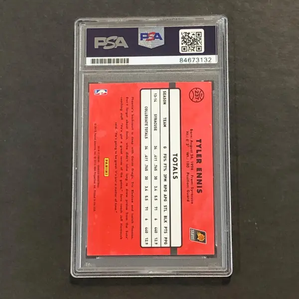 2014-15 NBA Panini Donruss #237 Tyler Ennis Signed Rookie Card AUTO GRADE 10 PSA Slabbed RC Suns