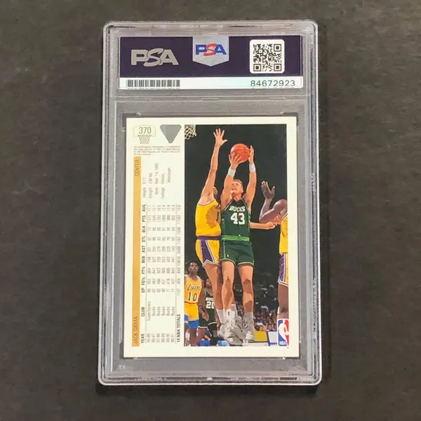 1991-92 Upper Deck #370 Jack Sikma Signed Card PSA/DNA Slabbed Bucks