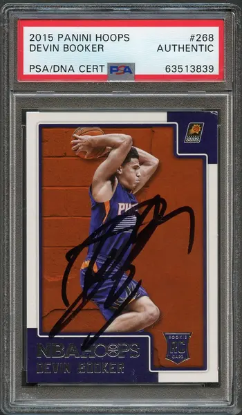 2015-16 NBA Hoops #268 Devin Booker AUTO Signed card PSA Slabbed