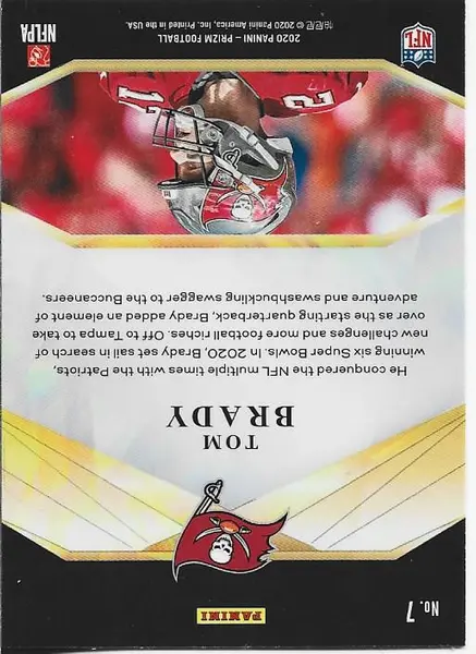 Tom Brady 2020 Panini Prizm Brilliance Card #7