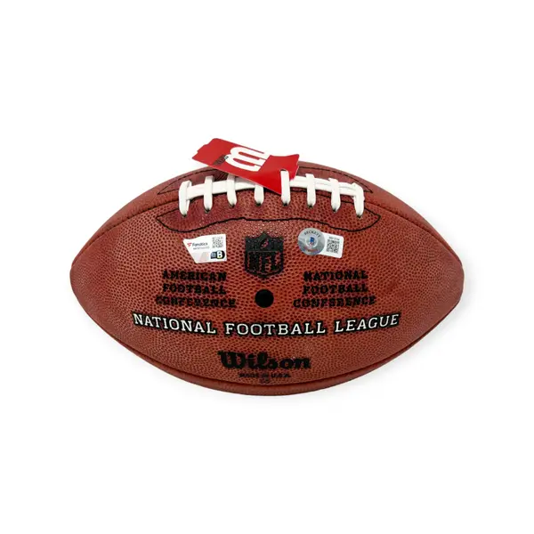 Patrick Mahomes & Tom Brady Dual Autographed Authentic Duke NFL Football Beckett/Fanatics